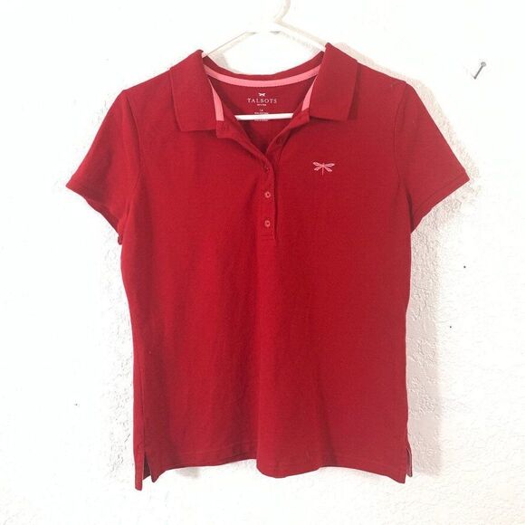 Talbots Red Polo Shirt Size L - Picture 1 of 8